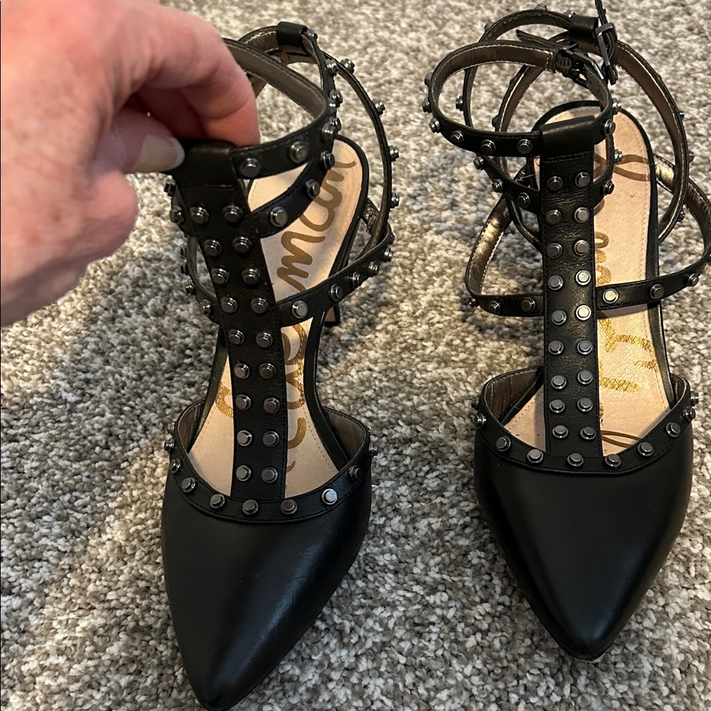 Sam Edelman Black Studded Heels